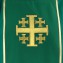 Dalmatika zelená s Jeruzalémskými kříži