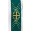 Štola jáhenská zelená s křížem a paprsky
